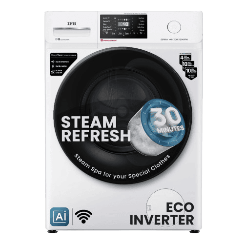 IFB Fully Automatic Front Load Washing Machine | 7 Kg | 5 Star | White | SERENA VXN 7012 CMS product photo